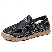 Χαμηλού Κόστους Υπαίθριες σάντες-Ανδρικά καφέ slip-on σανδάλια εξωτερικού χώρου με ελαστικά λουράκια και αναπνεύσιμο mesh επάνω μέρος για καλοκαιρινές περιπέτειες