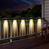 economico Applique per esterni-4/8 pezzi di luci solari da esterno per recinzione da giardino, impermeabili, a LED, da parete, per scale, da giardino, patio, balcone, illuminazione decorativa