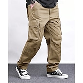 cheap Cargo Pants-Men&#039;s Cargo Pants Trousers Elastic Waist Drawstring Multi Pocket Plain Wearable Outdoor Daily Camping &amp; Hiking Fashion Classic Black Green