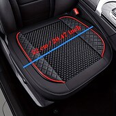 baratos Capas para bancos de automóveis-capa de assento de carro de luxo - almofada de seda preta acolchoada com padrão de diamante respirável &amp;design antiderrapante para conforto no verão, acessórios automotivos duráveis, capas de assento