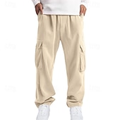 cheap Cargo Pants-Men's Cargo Pants Trousers Corduroy Pants Multi Pocket Straight Leg Plain Wearable Daily Outdoor Camping &amp; Hiking Fashion Classic Black Yellow