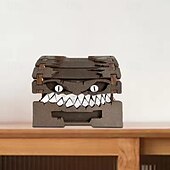 رخيصةأون هالوين-زنزانات قطعة واحدة &amp;مجسمات لعبة التنانين الخشبية المقلدة من CreativeMonsters، صندوق الكنز، صندوق هدايا لعبة الهالوين