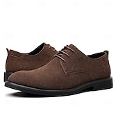 preiswerte Formell-Braune Derby-Schuhe aus hochwertigem Rindsleder für Herren mit glattem Kunstleder-Finish – klassisches Schuhwerk fürs Büro, formelle Anlässe und den Alltag
