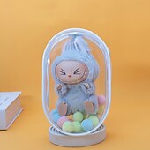 cheap Doll Clothing &amp; Accessories Sets-Clear Bag Keychain For 17/15cm Plush Doll(NO DOLL)Hanging Display CaseProtective CasePlastic PVC Storage Box (Clear Bag)