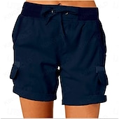 economico Pantaloni e pantaloncini-Per donna Shorts da corsa Shorts da escursionismo Estate Esterno Vestibilità regolare Asciugatura Rapida Pantaloncini Coulisse Elastico in vita Cáqui Escuro Nero Corsa Caccia Arrampicata S M L XL XXL