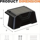 economico Applique per esterni-4/8 pezzi di luci solari da esterno per recinzione da giardino, impermeabili, a LED, da parete, per scale, da giardino, patio, balcone, illuminazione decorativa