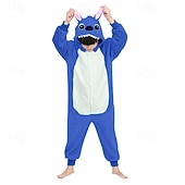 Kid's Patchwork Onesie Costume Carnival Costume Monster Blue Monster Onesie Pajamas Kigurumi Pajamas Pajamas Funny Costume For Boys and Girls Christmas Carnival Children's Day Cartoon 7
