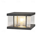 abordables Lampadaire sur poteau-Lampadaire d&#039;extérieur à LED en métal de 20 W, luminaire à colonne pour entrée de jardin, 110-240 V