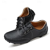 economico sandali da esterno-Scarpe da passeggio traspiranti da uomo bianche con ritagli – mocassini estivi casual con suola morbida per la guida, le vacanze al mare, l&#039;esplorazione della città e il comfort per tutto il giorno nelle giornate calde