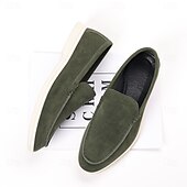 voordelige Hereninstappers &amp; loafers-Lichtblauwe instappers voor heren – ademende platte schoenen van imitatiesuède met gedempte zool voor lente-outfits, dagelijkse woon-werkverkeer en ontspannen stadswandelingen