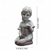 Недорогие Ландшафтные огни-1 шт., водонепроницаемый уличный солнечный светильник для мальчика-муравья, божьей коровки, девочки, сада, двора, газона, дорожки, парка, смоляной статуи, декоративного освещения для ландшафтного