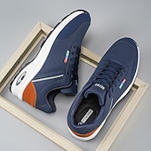 tanie Casualowe sneakersy-męskie brązowe i granatowe trampki Air Cushion – oddychające, lekkie buty sportowe z amortyzacją do codziennych spacerów, ćwiczeń na siłowni i podróży po mieście