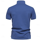 preiswerte Herren Elite Polo-Herren Männlich Blumen Blumenmuster Polo Strick-Polopullover Kurzarm Umlegekragen Polokragen Modern Formell Arbeit Sport &amp; Outdoor Knöpfe Drucken Frühling Rubinrot Weiß Hellblau