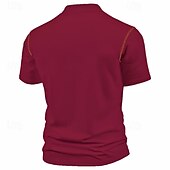 economico Maglietta casual Henley-Per uomo Maglietta Maglia Henley Camicia a Maniche Corte Manica Corta Henley Estate Blocco di colori Moda Designer Essenziale Patchwork Tasca Vacanza Streetwear Uscire Vinaccia Nero Bianco Maglietta