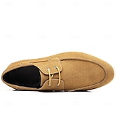 cheap Casual-Men&#039;s Beige Faux Suede Boat Shoes with Lace-Up Design – Comfortable Casual Footwear for Weekend, Vacation &amp; Daily Use
