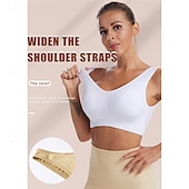 cheap Sports Bras &amp; Vests-Women&#039;s Yoga Bra Pilates Bra Sports Bra Bra Top Push Up Seamless Anti-vibration Wireless Solid / Plain Color Sport Activewear Deep Purple Watermelon Red Gym Zumba Running