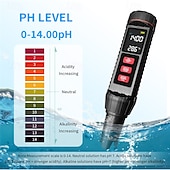 זול מכשירי חשמל ביתיים-בודק מים TDS 7 ב-1, מד pH דיגיטלי בדיוק גבוה, 0.01, בודק pH/TDS/EC/מליחות/טמפרטורה, בודק מים ppm למי שתייה, צמחים הידרופוניים, אקווריומים ובריכות שחייה.