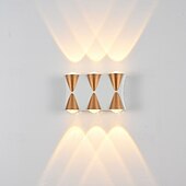 economico applique da esterno-Lampada da parete a LED per esterni 10W, illuminazione up/down, per interni, 4/6/8/10 teste, curva, impermeabile, IP65, lampada da camera da letto moderna, luce bianca calda, AC85-265V
