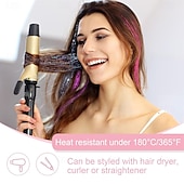 baratos Clip nas extensões-Kit de enfeites de cabelo, pacote com 18 peças de prendedores de cabelo com glitter de 19,6 polegadas, extensões de cabelo com prendedores resistentes ao calor, enfeites de cabelo com brilho de fada,