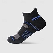 billiga herrstrumpor-Herr 5 par Multipack Socka Löparstrumpor Vardagliga strumpor Svart Vit Färg Rand Semester Sport &amp; Utomhus Dagligen Grundläggande Medium Vår Höst Mode Ledigt