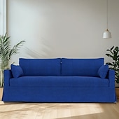preiswerte Sofabezug-Sofabezug passend für Hyltarp-Sofa, einfarbig, gesteppte Polyester-Schonbezüge
