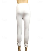 olcso Sima leggings-Női Nadrágok Leggingek Utcai sikk Alkalmi Teljes hossz Természetes Sima Rugalmas derék kellemes Szabadtéri Kényelmes Szabadtéri Sportruházat Szabadság Bíborvörös Stétszürke Kék tó Bor Ősz Normál