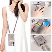 billiga Skal och fodral till Samsung-telefon fodral Till Samsung Galaxy S25 S25 Plus S24 Ultra S24 S24 Ultra Plus S23 Ultra Plus S23 S23 Plus S22 Ultra S22 S21 Plus Ultra Plånboksfodral med snodd Stöd Kortplats Kontor / företag