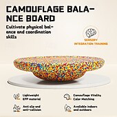 Недорогие Активность на свежем воздухе-Тренировочное оборудование для балансировки на камуфляжной доске - легкий пенополиуретан с цветными зонами кодировки, противоскользящая поверхность для координации занятий фитнесом в помещении и на