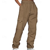 cheap Sweatpants-Men&#039;s Athletic Pants Sweatpants Trousers Pocket Drawstring Elastic Waist Plain Comfort Sports Outdoor Daily Fashion Casual Black Yellow Micro-elastic