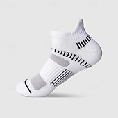billiga herrstrumpor-Herr 5 par Multipack Socka Löparstrumpor Vardagliga strumpor Svart Vit Färg Rand Semester Sport &amp; Utomhus Dagligen Grundläggande Medium Vår Höst Mode Ledigt