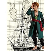 abordables Disfraces de anime-Aventurero del océano Pirata Pirata del Sombrero de Paja Animé Accesorios Disfraz Trajes De Cosplay Víspera de Todos los Santos Carnaval Rendimiento Disfraces educativos Disfraces para eventos
