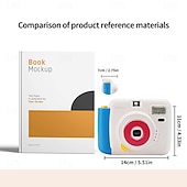 cheap Camera &amp; Photo-Lnstant Print Camera Kit with Mini Film Roll Built-in Flashlight Includes Felt Handbag and Album Perfect Gift for Women on Valentine&#039;s Day