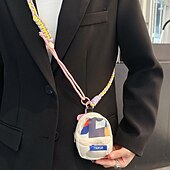 お買い得  携帯電話用ストラップとリストストラップ-ドーパミンカラーマッチングユニセックス携帯電話吊り下げロープ調節可能なクロスボディポータブルペンダント収納バッグ多機能紛失防止吊り下げチェーン