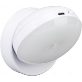 abordables sensor de luces nocturnas-Luz nocturna con sensor de movimiento LED, lámpara de pared de inducción recargable con rotación de 360 grados, lámpara de pared LED para escalera, armario, pasillo, dormitorio