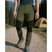 voordelige Bodems-Voor heren Wandelbroek trainingsbroek Lapwerk Buiten Normale pasvorm waterdicht Winddicht Ademend Sneldrogend Broeken / Regenbroek / Overbroek Elastische taille Leger Groen Khaki Kamperen&amp;Wandelen