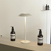economico Lampade da tavolo-Lampada da tavolo ricaricabile in metallo di alluminio con tre colori dimmerabili e luce soffusa per la protezione degli occhi, campeggio all&#039;interno e all&#039;esterno, lettura, illuminazione da comodino, ricarica di tipo C.