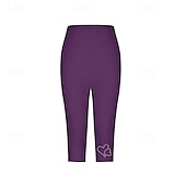 economico -Per donna Pantaloni capri Leggings Casual Athleisure Lunghezza al polpaccio Vita Alta Semplice Elastico in vita Foratura a caldo Traspirabilità Elasticizzato Vacanza Streetwear Abbigliamento