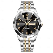 cheap Quartz Watches-852 New Men&#039;s Waterproof Night Light Watch Fashionable Luxury Waterproof Dual Calendar New Men&#039;s Quartz Watch