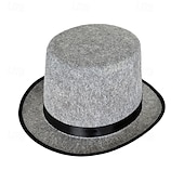 abordables Sombreros de fiesta-Sombrero de mago para espectáculos, sombrero Lincoln, sombrero alto de espectáculo, sombrero de jazz retro de 13 cm, estilo británico, combinable.