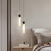 Χαμηλού Κόστους Σχεδίαση Κυλίνδρου-Κρεμαστό φωτιστικό από φυσικό/μαύρο μάρμαρο από ορείχαλκο ρυθμιζόμενο κρεμαστό φωτιστικό από σύρμα μοντέρνο μινιμαλιστικό φωτιστικό από ορείχαλκο με σώμα, ψηλή οροφή για υπνοδωμάτιο και σαλόνι