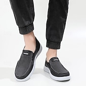 tanie Buty casual slip-on-szare, wsuwane, siatkowe trampki męskie, lekkie i wygodne, codzienne buty do chodzenia, biegania i aktywności na świeżym powietrzu