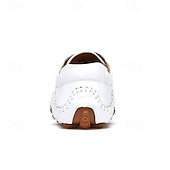 economico sandali da esterno-Scarpe da passeggio traspiranti da uomo bianche con ritagli – mocassini estivi casual con suola morbida per la guida, le vacanze al mare, l&#039;esplorazione della città e il comfort per tutto il giorno nelle giornate calde
