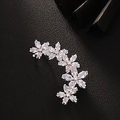 economico Orecchini-Per donna Polsini Trasparente Fiore Prezioso Forma di Fiore Moda Carino Dolce Diamanti d&#039;imitazione Orecchini Gioielli Argento Per Matrimonio Feste Lavoro Quotidiano Balli di fine anno 1 pezzo