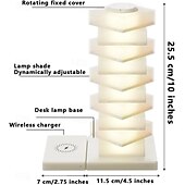 baratos abajur-luminária de mesa LED com carregador sem fio e controle de toque regulável para quarto e escritório