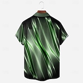 billiga Geometriska mönster-Herr Geometrisk Marmor Abstrakt konst Skjorta Sommarskjorta Knapp upp skjorta Kortärmad Mode Casual Utomhus Semester Vardag Sommar Vår Nedvikt 3D-utskrift krage skjortor Främre en ficka Rubinrött