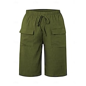 economico Pantaloncini-Per donna Chinos Shorts Essenziale Casual Lunghezza al ginocchio Vita Alta Semplice Fascia Elastica Comodo Morbido Confortevole Micro-elastico All&#039;aperto Streetwear Nero Arancione Verde Cachi Estate