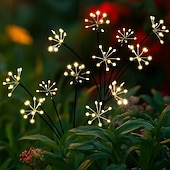 abordables Luces de camino y linternas-Luces solares decorativas para jardín, luces solares para exteriores, impermeables, para patio, porche, parterres, suministros de jardinería de hadas, regalos, adornos navideños.