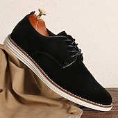 billige Sneakers til herrer-Brune herresko i semsket skinn med oxford-detaljer, klassisk snøredesign og kontrastsøm, ideelle for forretningsmessig uformelt kontorarbeid og semi-formelle arrangementer.