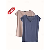  Γυναικεία Καμισόλ Tank Top Συμπαγές Χρώμα Σκέτο Καθημερινά Αμάνικο Λαιμόκοψη V Κανονικά μπλουζάκια Άσπρο και Μπλε Άσπρο και Κόκκινο Κόκκινο / Μαύρο Πράσινο / Κόκκινο Άσπρο και Ροζ