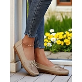 economico Slip-ons e mocassini da donna-mocassini da guida pieghevoli da donna: mocassini in morbida pelle con suole flessibili per il relax in giardino, il relax in veranda e l&#039;uso quotidiano
